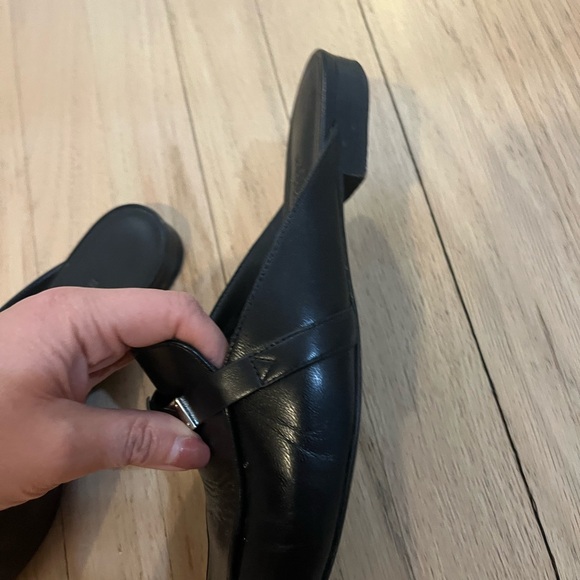 Black Hermes Kelly buckle oz Mules - Picture 7 of 8